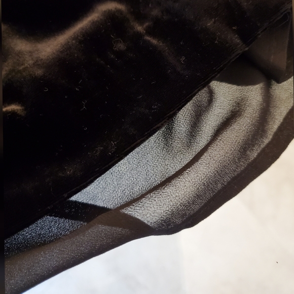 Vince Black Velvet Tank Top Small Sheer Underlay - Picture 6 of 10